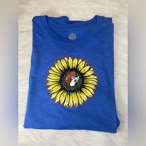 Bucees 2XL You Grow Girl Sunflower Blue T Shirt READ